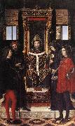 BORGOGNONE, Ambrogio, St Ambrose with Saints fdghf